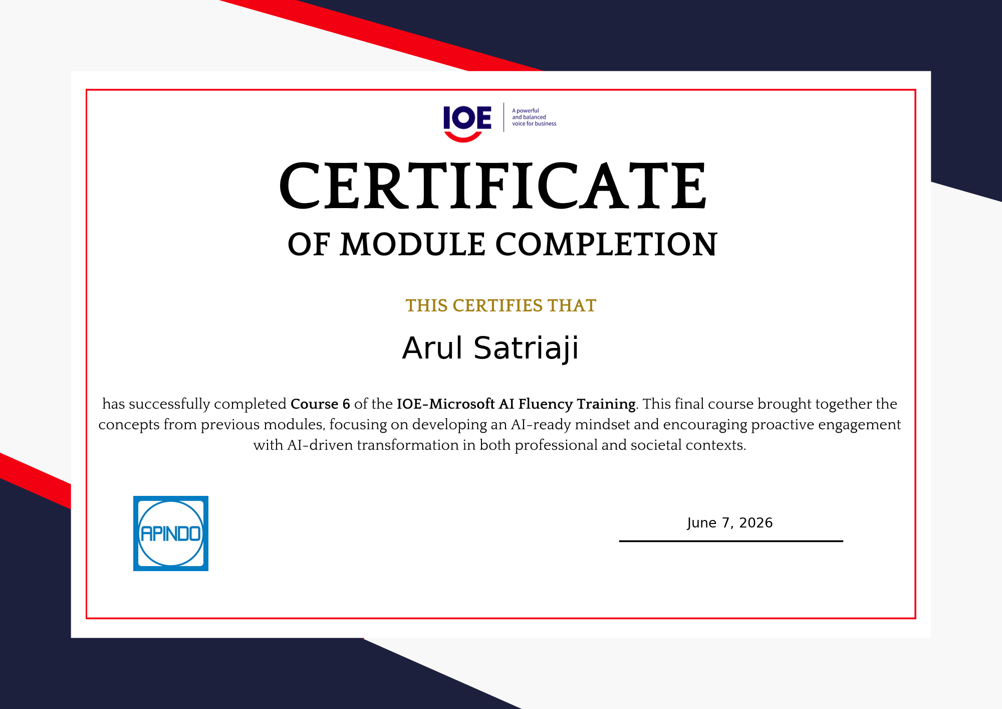 Certificate AI Fluency
